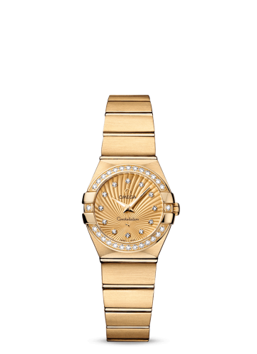 Omega Constellation Quartz 24 Brushed Yellow Gold / Diamond / Champagne Supernova